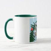 Mug Chat d'arbre de Noël à pendre drôle (Gauche)