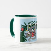 Mug Chat d'arbre de Noël à pendre drôle (Devant gauche)