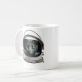 Mug Chat d'astronaute de casque d'espace (Devant gauche)