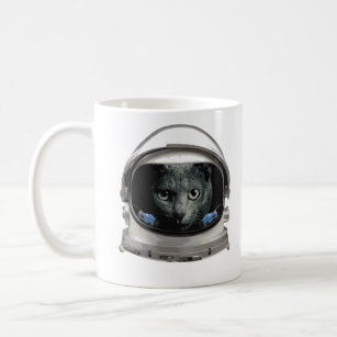 Mug Chat d'astronaute de casque d'espace