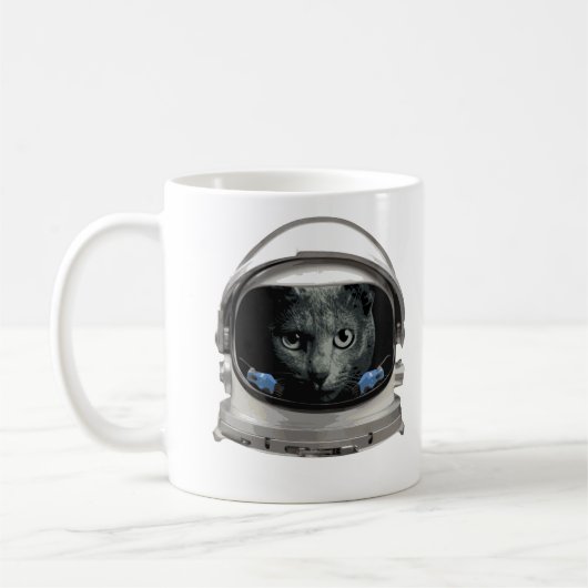 Mug Chat d'astronaute de casque d'espace (Gauche)