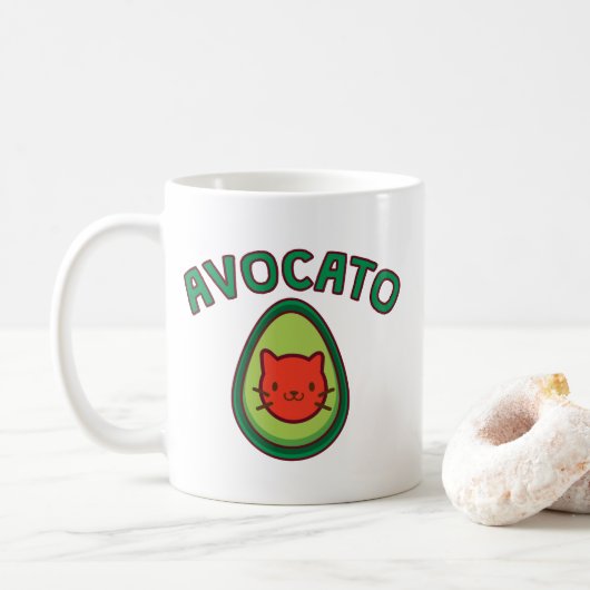 Mug Chat d'Avocato et amoureux des chats drôle (Avec donut)