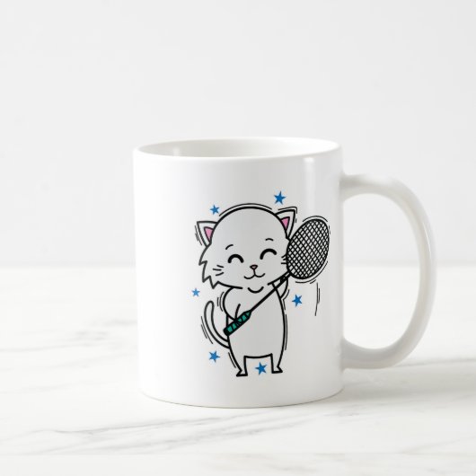 Mug Chat de Badminton (Droite)