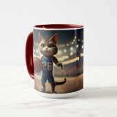 Mug Chat de basket-ball, (Devant gauche)