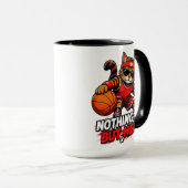 Mug Chat de basketball Rien que du filet (Devant droit)