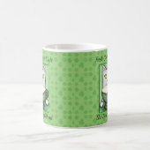 Mug Chat de blanc du jour de St Patrick de café (Centre)