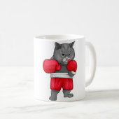 Mug Chat de Boxe Pour un Amateur de Boxe et de Chat (Devant droit)