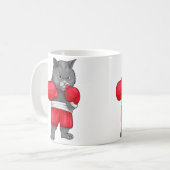 Mug Chat de Boxe Pour un Amateur de Boxe et de Chat (Devant gauche)