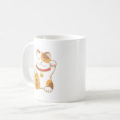 Mug Chat de calicot chanceux japonais, Maneki Neko (Devant gauche)