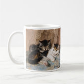 Mug Chat de calicot et peinture grise de beaux-arts de (Gauche)