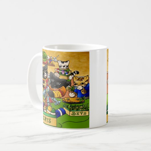 Mug Chat de chevalier miniature modèle de peinture cha (Devant gauche)