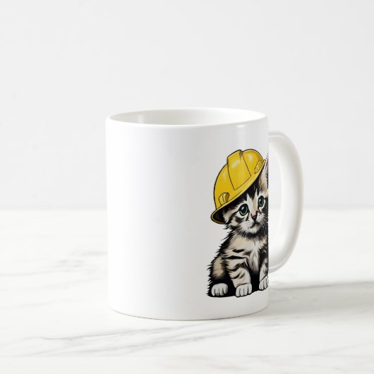 Mug Chat de construction (Devant droit)
