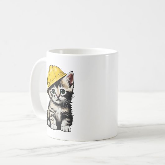 Mug Chat de construction (Devant gauche)