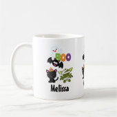 Mug Chat de Cute Halloween, bat, mummy et ghost (Gauche)