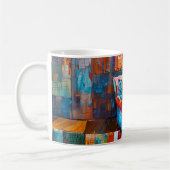 Mug Chat de dessin animé confortablement installé dans (Gauche)