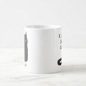 Mug Chat de dessin animé dans un style d'art gribouill (Centre)
