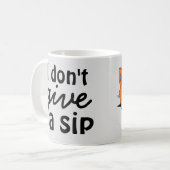 Mug Chat de dessin animé dédaigneux "Je m'en fiche" (Devant gauche)