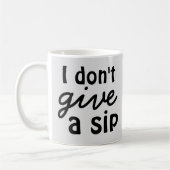 Mug Chat de dessin animé dédaigneux "Je m'en fiche" (Gauche)