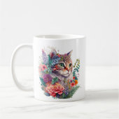 Mug Chat de fleurs n° 1 (Gauche)