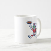 Mug Chat de foot drôle (Devant droit)
