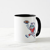 Mug Chat de foot drôle (Devant droit)