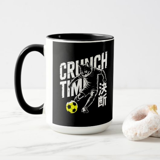 Mug Chat de footballeur à détermination farouche Amate (Avec donut)