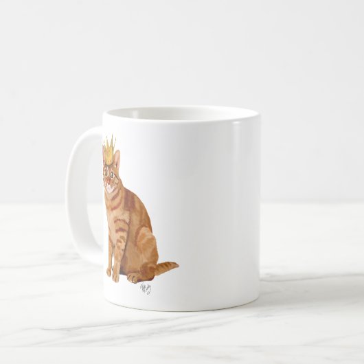 Mug Chat de gingembre avec couronne (Devant gauche)