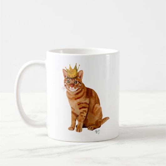 Mug Chat de gingembre avec couronne (Gauche)