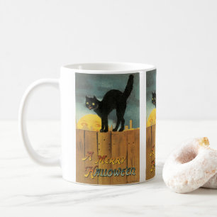 Mug Chat de Halloween joyeux vintage par Ellen Clapsad