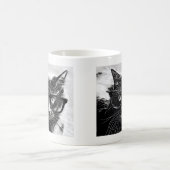 Mug Chat de hippie ! Chat noir avec les verres noirs (Centre)