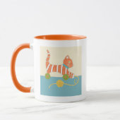 Mug Chat de jouet rayé avec balle de chaîne (Gauche)