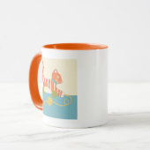 Mug Chat de jouet rayé avec balle de chaîne (Devant gauche)