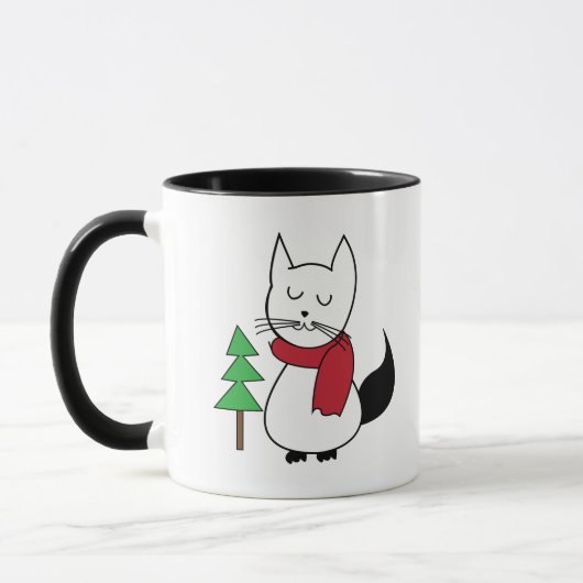 Mug Chat de l'Arbre de Noël (Gauche)