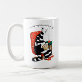 Mug Chat de lecture drôle - Fuir la réalité du jour du (Gauche)