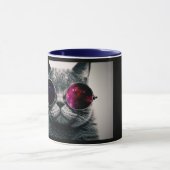 Mug Chat de l'espace cool avec lunettes de télescope V (Centre)