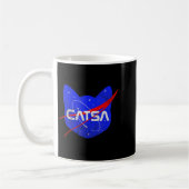 Mug Chat de l'espace Univers drôle Catsa (Gauche)
