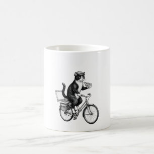 Mug Chat de livraison de pizza rétro 