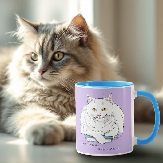 Mug Chat de livre