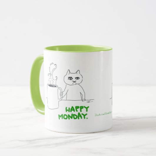 Mug Chat de lundi comique (Devant gauche)