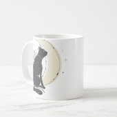 Mug Chat de lune d'art vintage (Devant gauche)