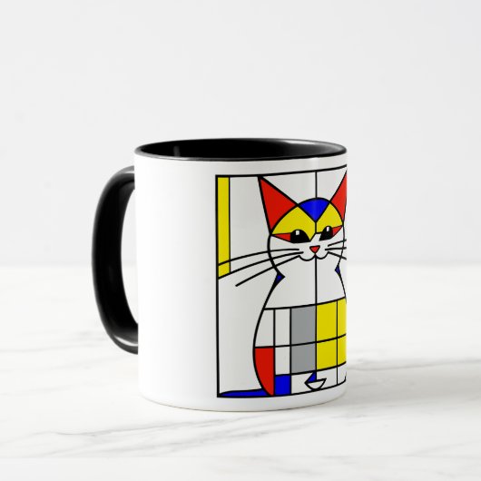Mug Chat de Mondrian (Devant gauche)