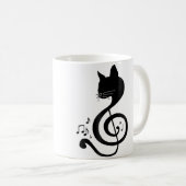 Mug Chat de musique note de musique note musicale pian (Devant droit)