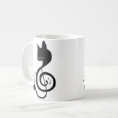 Mug Chat de musique note de musique note musicale pian (Devant gauche)