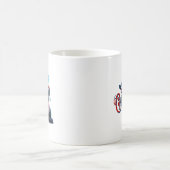 Mug Chat de Noël amusant Avec Sticker Arbre (Centre)