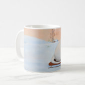 Mug Chat de Noël blanc en neige (Devant gauche)