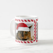 Mug Chat de Noël dans le casquette de Père Noël, Noël (Devant gauche)