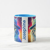 Mug Chat de Noël dans un Casquette - nom modifiable (Centre)