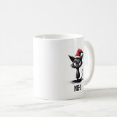 Mug Chat de Noël drôle (Devant droit)