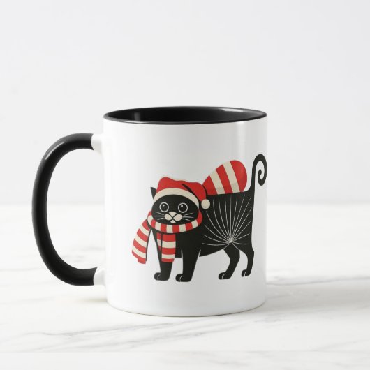 Mug Chat de Noël drôle (Gauche)