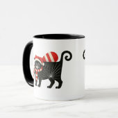 Mug Chat de Noël drôle (Devant gauche)